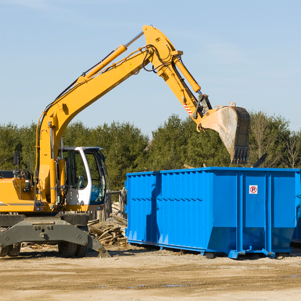 what are the rental fees for a residential dumpster in Mc Camey